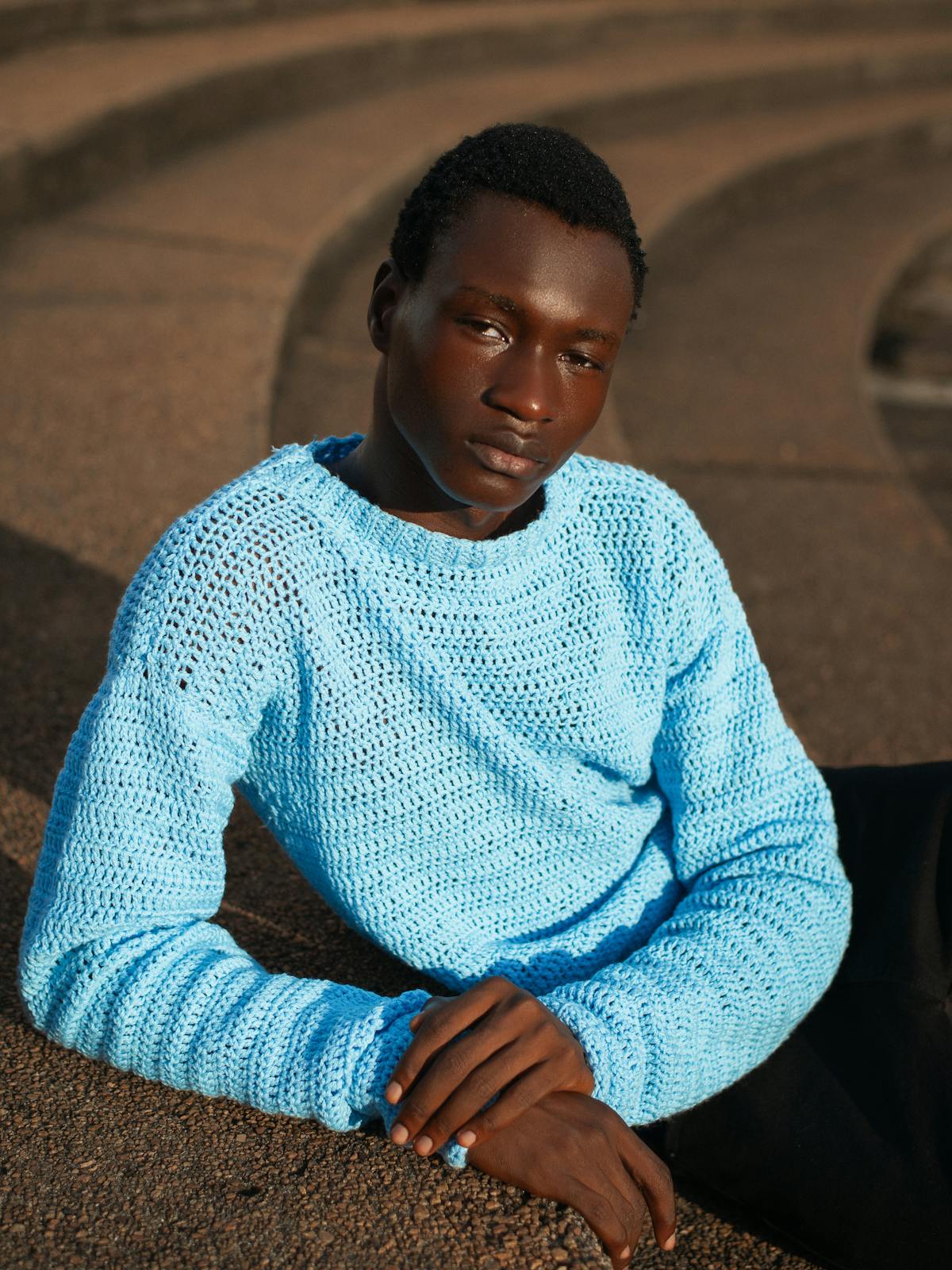 Outdoor portrait, soft natural light.